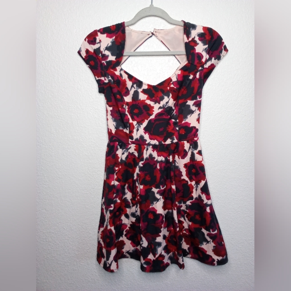 Moody floral skater dress